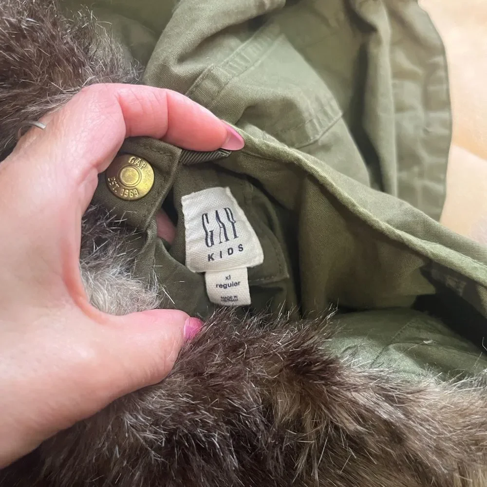 Gap Kids 3 in 1 Anorak Parka Sage Jacket Reversible Vest Coat Liner XL